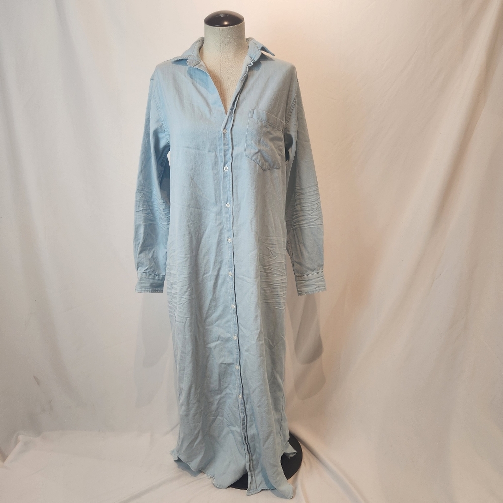 Frank & Eileen Sky Blue Long Sleeve Dress